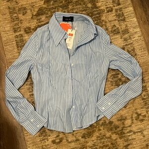 Cider Blue stripped button down